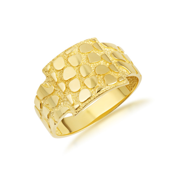 Gold Nugget Signet Ring | Factory Direct Jewelry