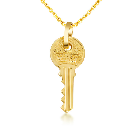 14K Gold Key Necklace | Factory Direct Jewelry