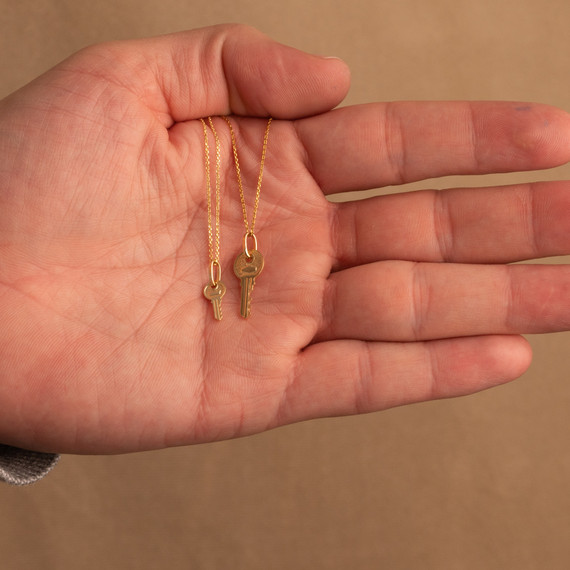 14K Gold Key Necklace | Factory Direct Jewelry