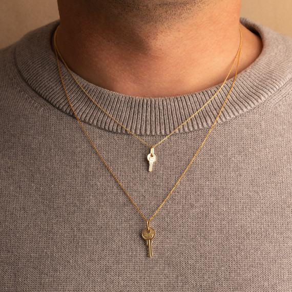 14K Gold Key Necklace | Factory Direct Jewelry