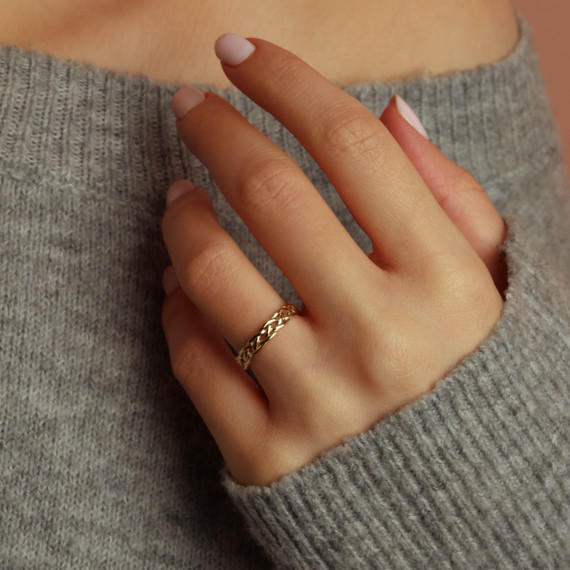 10K/14K Solid Gold Triple Strand Trinity Band 