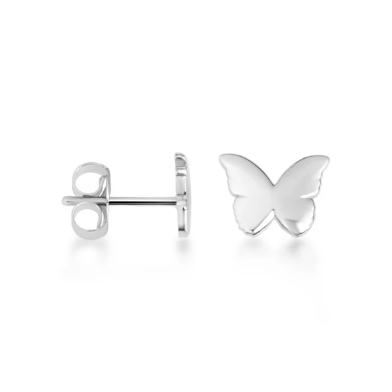Silver Butterfly Stud Earrings