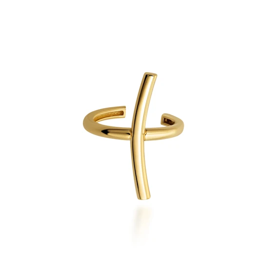 10K/14K Yellow Gold Straight Sleek Ear Cuffs 