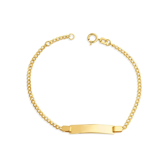14K Gold Custom Baby Name Bracelet - Dainty Engravable Jewelry