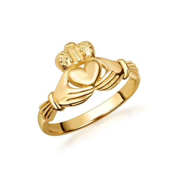 Irish Celtic Claddagh Heart Crown Baby Ring