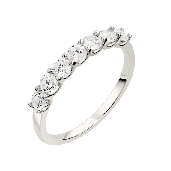 10k/14k Gold U-Prong Lab Grown Diamond Half Eternity Band