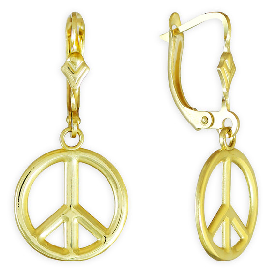 【AMBUSH】PEACE EARRING GOLD Gold Peace Symbol Earrings