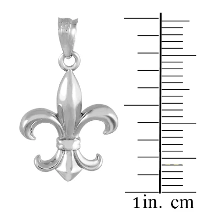 Silver Fleur-de-Lis Charm Pendant