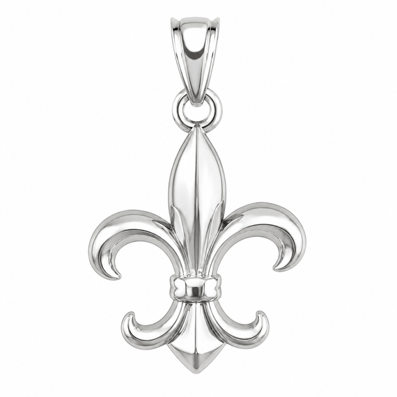 Silver Fleur-de-Lis Charm Pendant