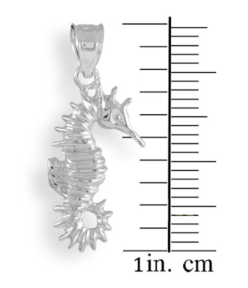 925 Sterling Silver Seahorse Charm Pendant