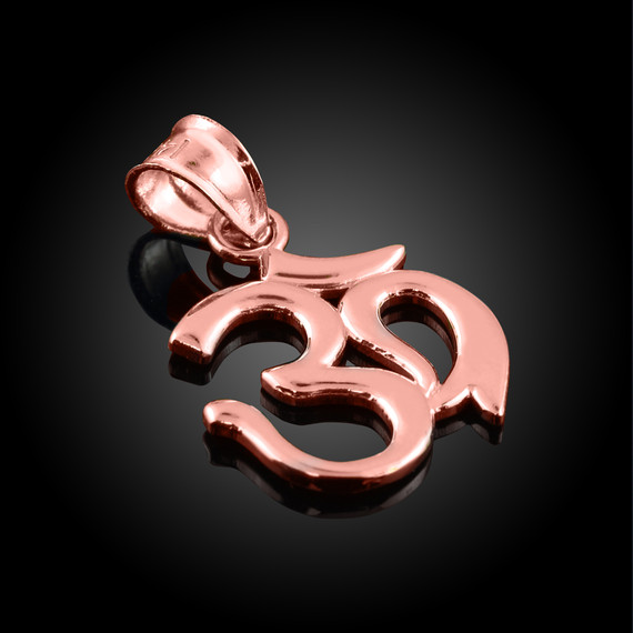 Rose Gold Om/Ohm Pendant Necklace