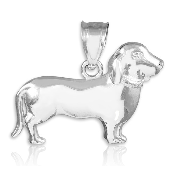 Sterling Silver Weiner Dog Dachshund Puppy Charm Pendant