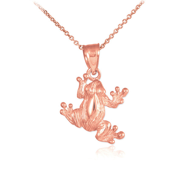 Gold Frog Charm Pendant Necklace(Available In Yellow/ White/ Rose Gold)