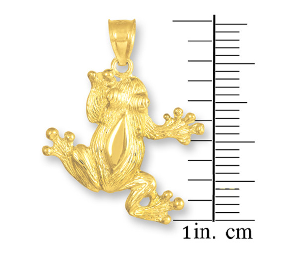 Gold Frog Necklace Pendant