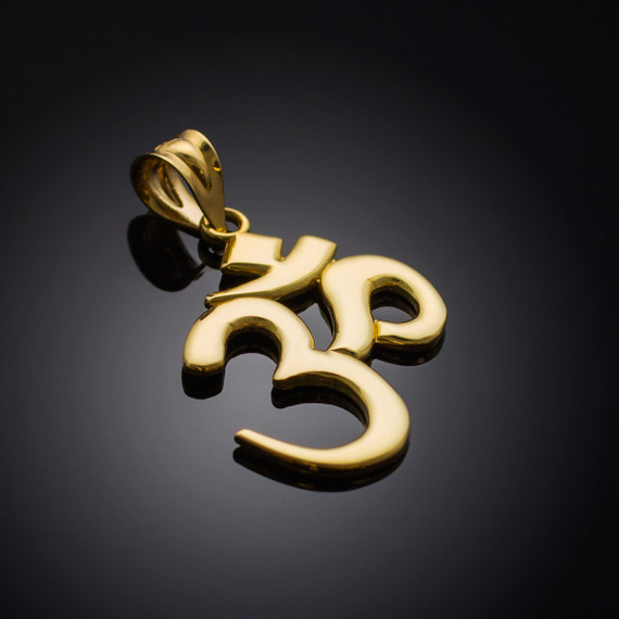 Solid Gold Om/Ohm Pendant