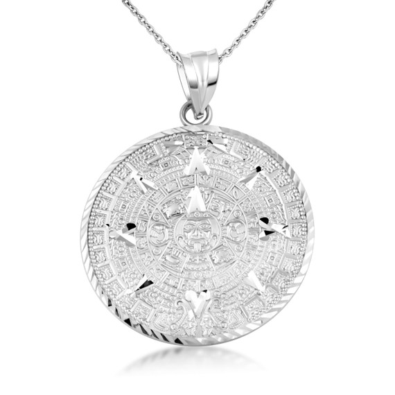 Gold Aztec Calendar Pendant Medallion Necklace | Factory Direct