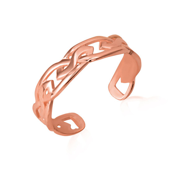 Rose Gold Celtic Trinity Toe Ring