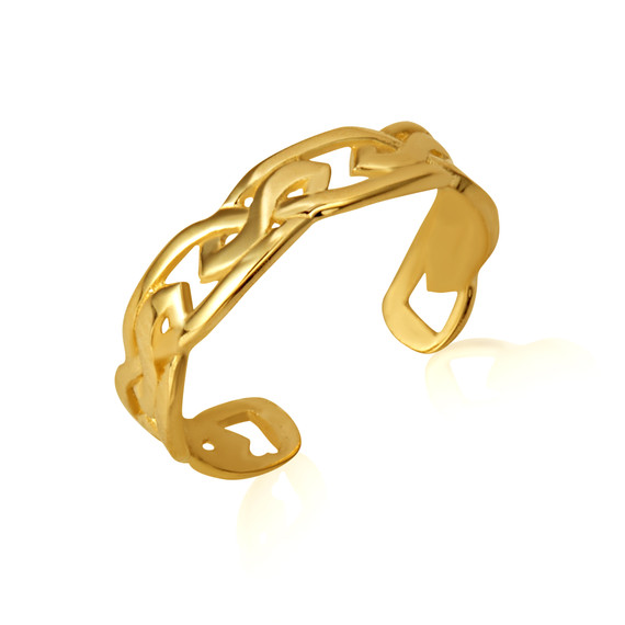 Gold Celtic Trinity Toe Ring