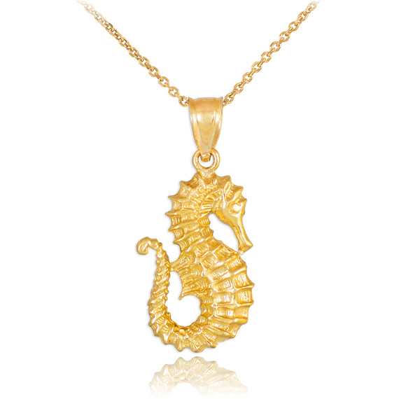 Gold Seahorse Pendant Necklace