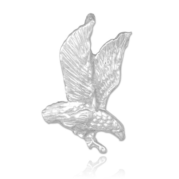 White Gold Eagle Charm