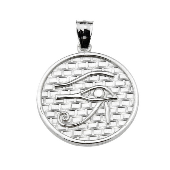 .925 Sterling Silver Egyptian Eye of Horus Wadjat Amulet Pendant