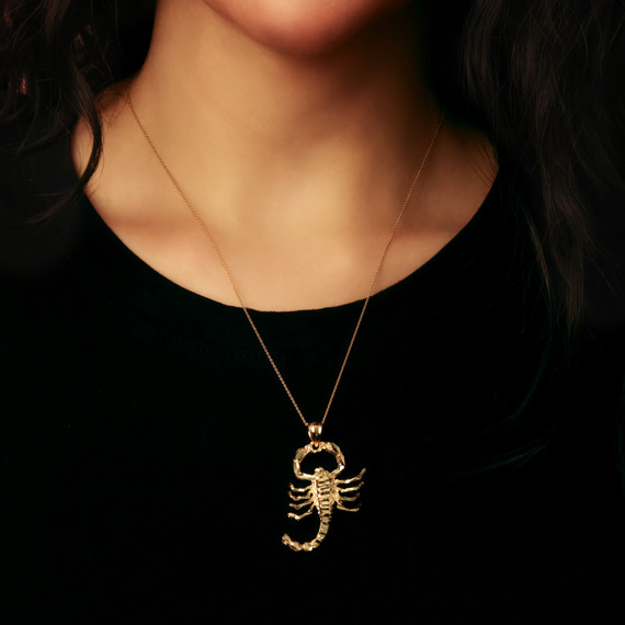10K/14K Gold Scorpion Pendant Necklace