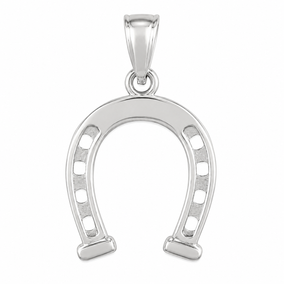 Sterling Silver Horseshoe Pendant Necklace