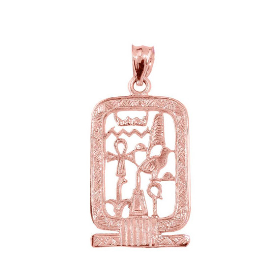 Rose Gold Open Style Cartouche Pendant