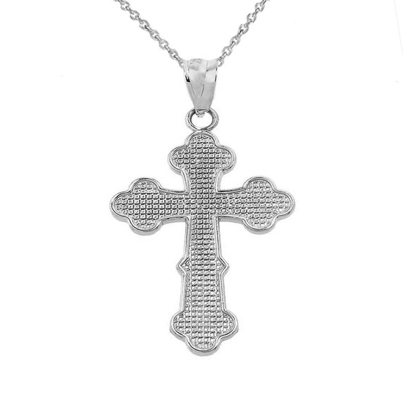 Sterling Silver Orthodox Cross Charm Pendant