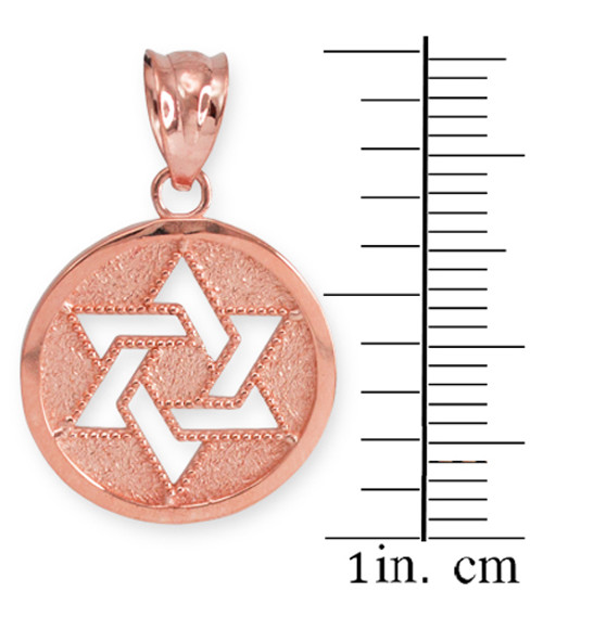 Rose Gold Cut-Out Star of David Pendant Necklace