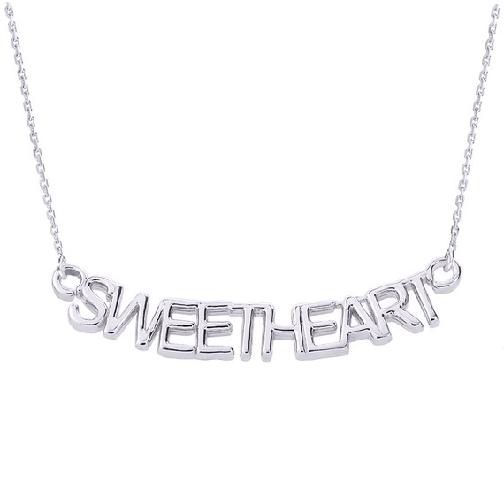 Sterling Silver "SWEETHEART" Pendant Necklace