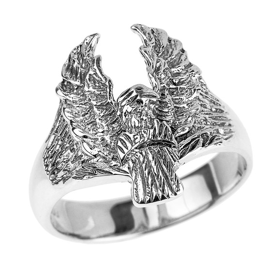 Sterling Silver Eagle Men's Ring