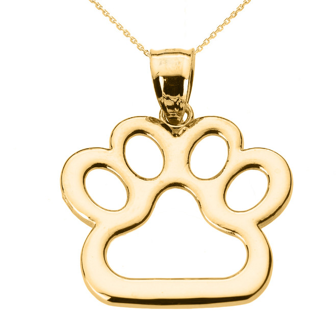 paw print dog necklace