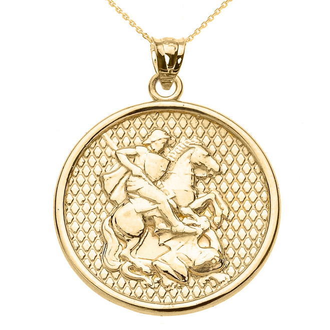 Gold st george pendant Clearance