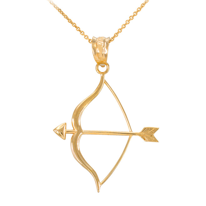 Arrow Bow Pendant Bow and Arrow Pendant Gold Bow Arrow Pendant