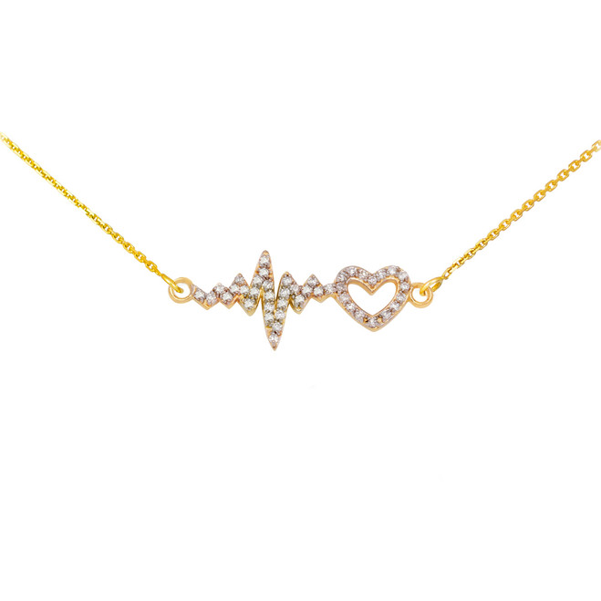 diamond heartbeat necklace