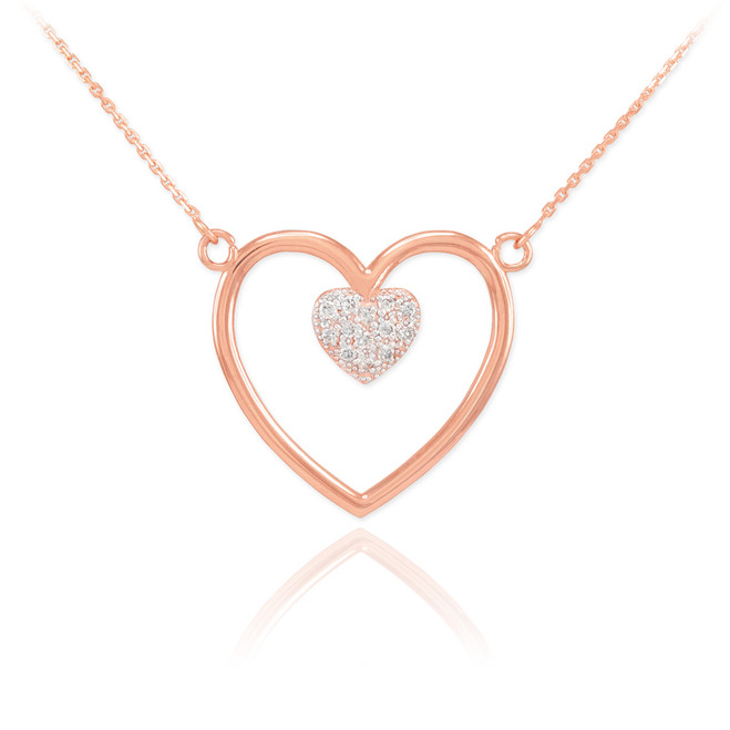 Abigail Open Heart Necklace, Gold