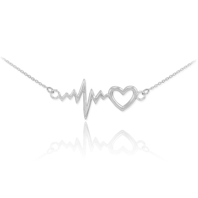 diamond heartbeat necklace