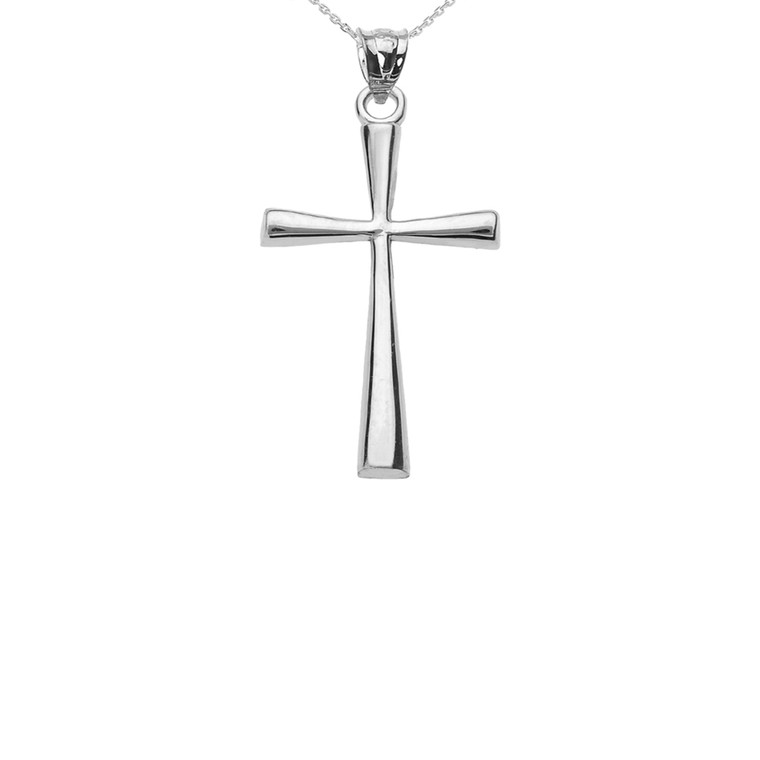 Sterling Silver Cross Pendant Necklace (Small)