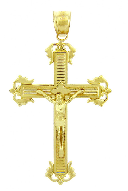 Yellow Gold Crucifix Pendant - The Passion Crucifix