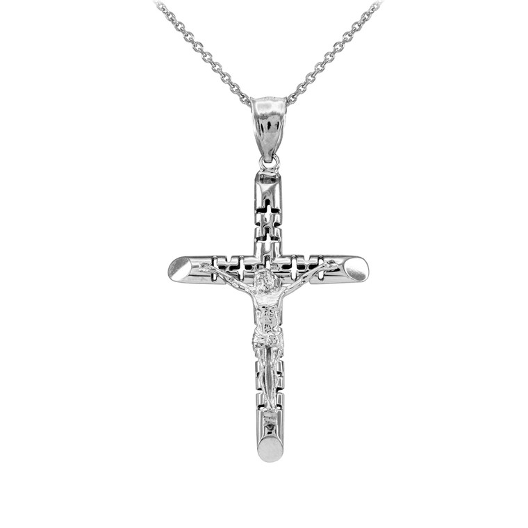 Sterling Silver Crucifix Pendant Necklace- The Love Crucifix