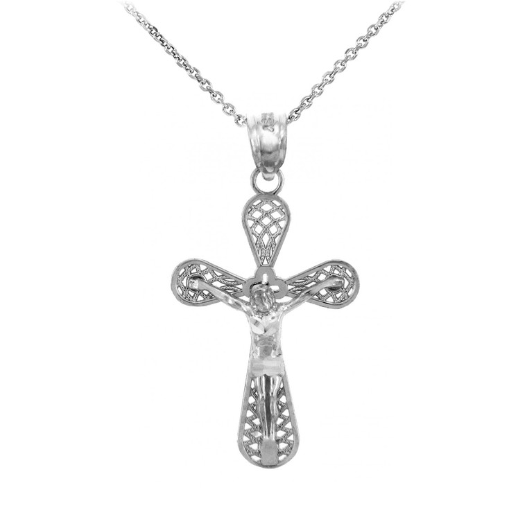 Sterling Silver Crucifix Pendant Necklace- The Eternity Crucifix