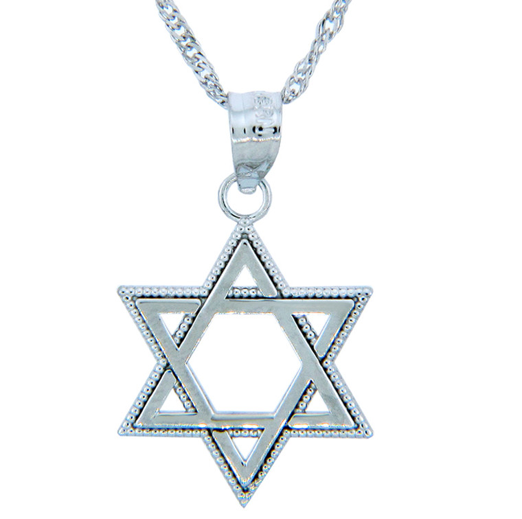 Jewish Pendants - Silver Star of David Pendant