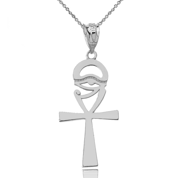 ankh necklace white gold