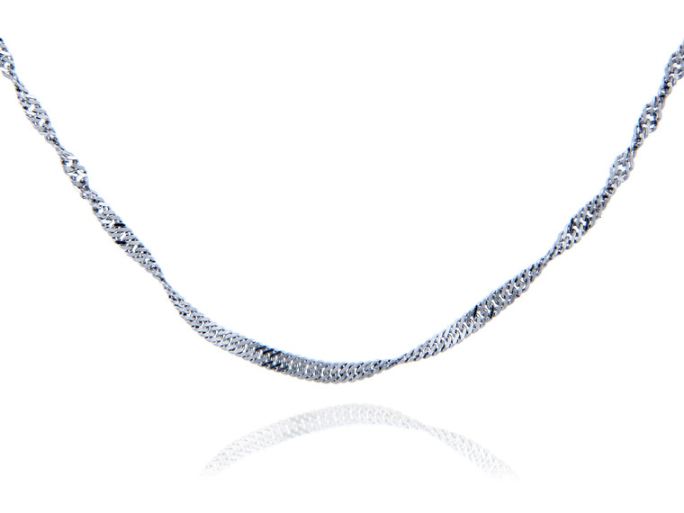 Singapore Sterling Silver Chain 1.52 mm