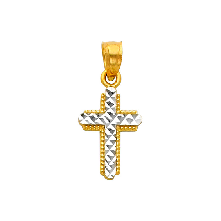 14K Two-Tone Gold - The Charmer Cross