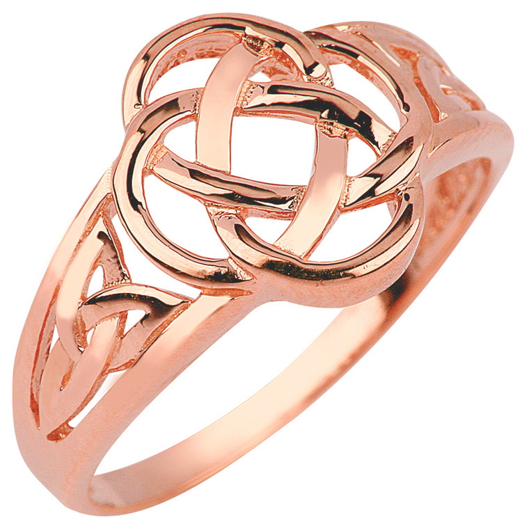 Rose Gold Trinity Knot Ring