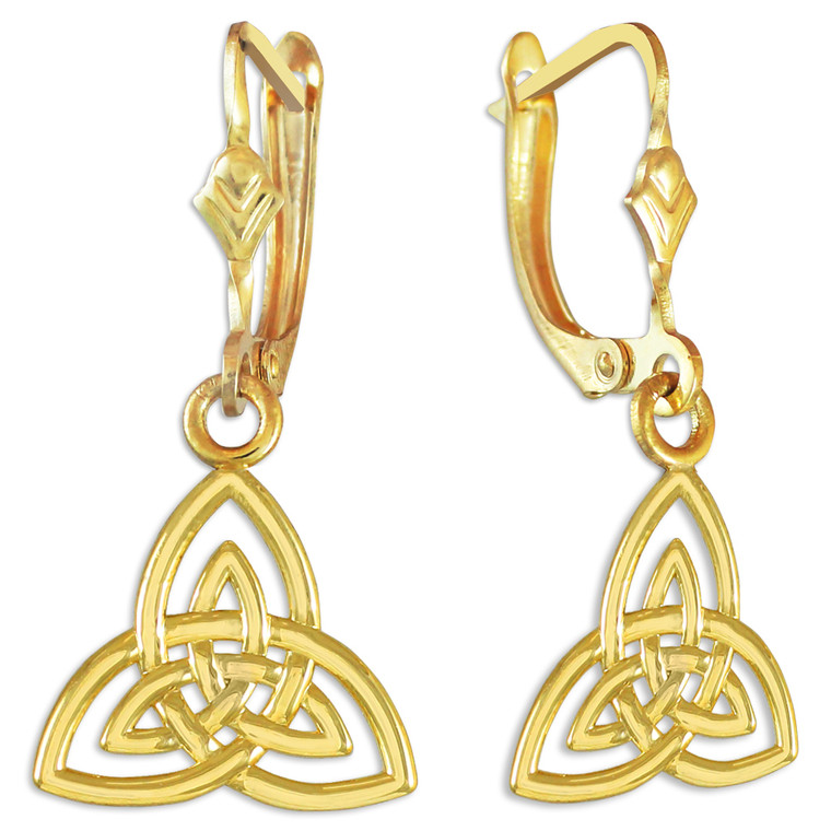 Trinity Knot Gold Earrings