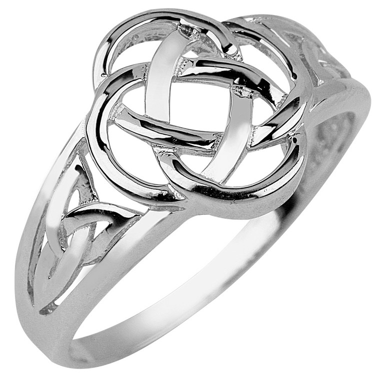 White Gold Trinity Ladies Ring