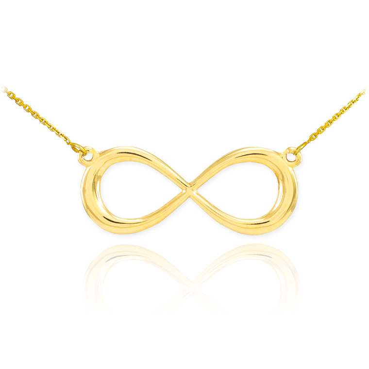 14K Gold Infinity Dainty Necklace